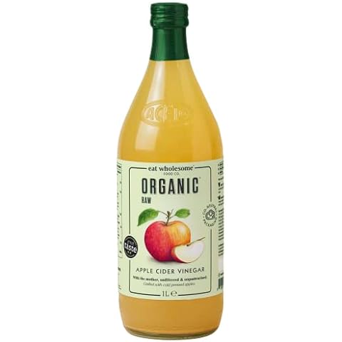 Eat Wholesome Organic Raw Apple Cider Vinegar Unfiltered with The Mother, in Box, 1 l (Pack of 1) Cover