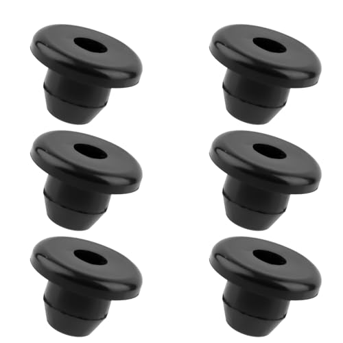 Image of BOXOB 6pcs Rubber Jack Oil Plug, 0.33in Flat Head Waterproof Black Rubber Hydraulic Horizontal Floor Bottle Jack Oil Filler Plug Replacement Accessories