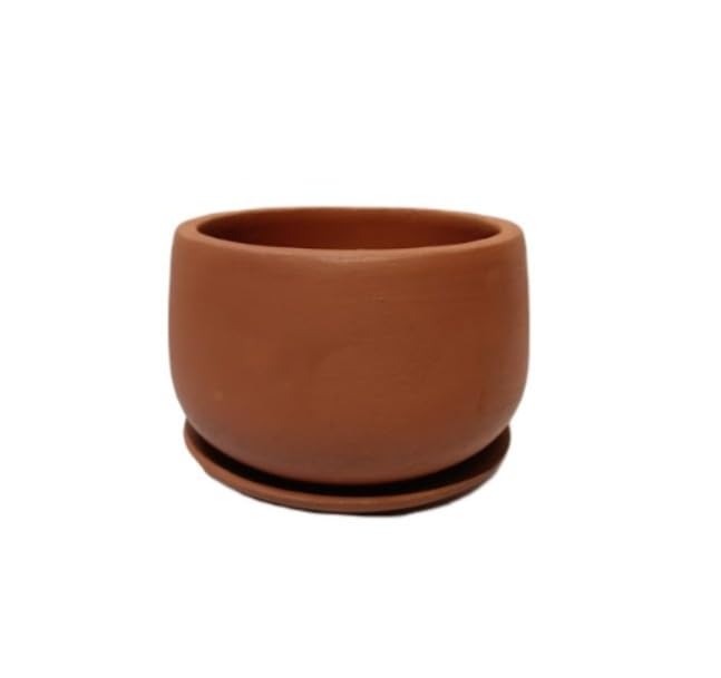 CERA and Terra Home Decor 5 Inch Earthen Pots for Plants - Terracotta, Clay, Gamla, Mud, Mitti