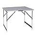 Produktbild eSituro Campingtisch Alu Klapptisch höhenverstellbar 100x60x73-94cm Falttisch Picknicktisch, Tischplatte aus MDF, Grau