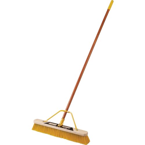 Image of Push Broom,Head and Handle,24 inch,Yellow