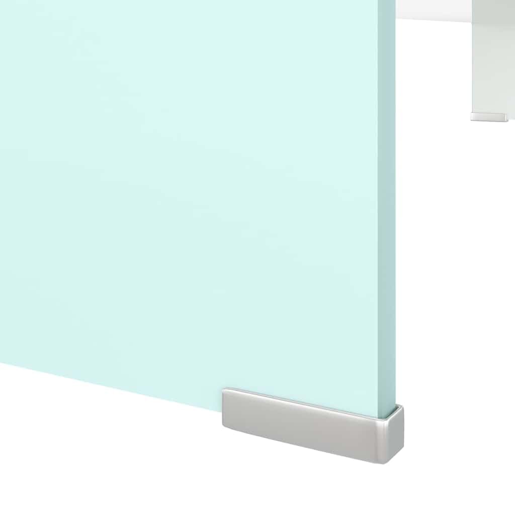 Leasha Rehausseur Écran PC Bureau, Réhausseur d'Écran Support de Moniteur 100x30x13 cm verre vert