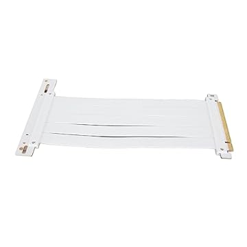Cabo de extensão PCIE 4.0, cabo riser PCIE 4.0 X16, cabo de extensão de placa gráfica, cabo riser GPU flexível para RTX 4090 (Branco)