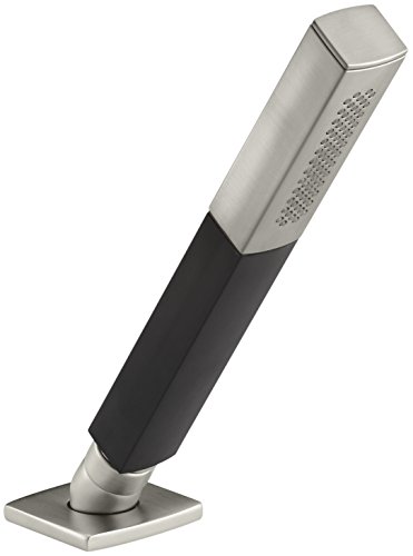 Creative Product KOHLER 45203-BN Shift Multifunction Square Handshower with Black Handle, 2.0 GPM, Vibrant Brushed Nickel