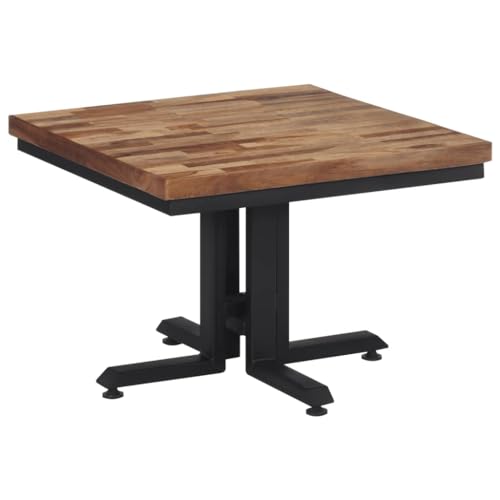 EMYRLXQW Mesas de cocina y comedor, mesa de café, 55 x 55 x 40 cm, teca reciclada maciza