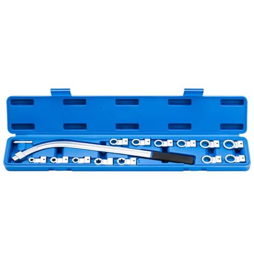 BYYLECL Kit de herramientas de extracción de polea tensora auxiliar universal, 12 puntos, 12-19 mm, herramienta de correa serpentina de trinquete