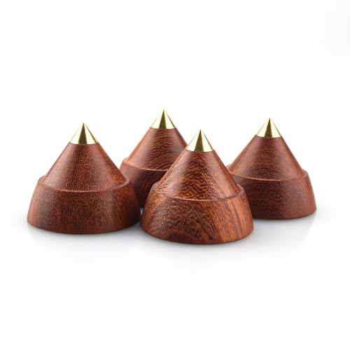 Support d'isolation anti-vibration en bois pour socle d'enceinte hifi - 4