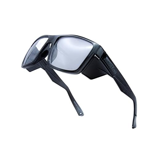 Julius King Side Shield Safety Glasses, Medium, Dark Blue, SPPH201