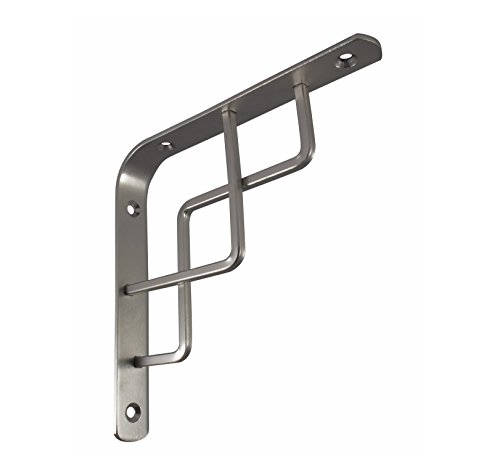 Preisvergleich Produktbild Home System 030204801004 Regalhalterung / Regalträger Treppchen, Edelstahl, 195 x 195 mm