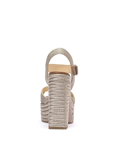 Jessica Simpson Women's Brycen Platform High Heel Sandal Wedge, Platino, 7.5 #TOP28