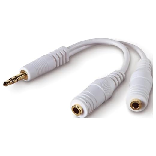 Belkin Speaker and Headphone Splitter, Standard, White