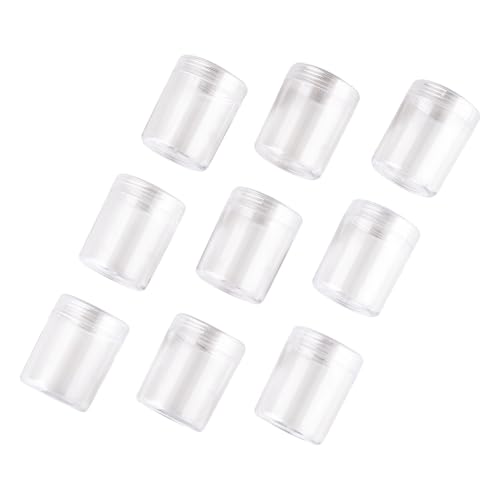 Image of Magibeads 10Pcs Clear Plastic Bead Containers with Lids 1.97 x 1.54 Inches Travel Size Seed Bead Cylinder Bead Organizer Box Diamond Painting Storage Containers 20ml Capacity