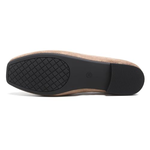 Image of Dear Time Women's Closed Toe Flats Shoes Comfortable Office Slip-on Casual Loafer Flats