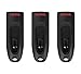 Produktbild SanDisk Ultra USB 3.0 Flash-Laufwerk 32 GB 3er-Pack (SecureAccess Software, Passwortschutz, Übertragungsgeschwindigkeit von bis zu 130 MB/s) Schwarz