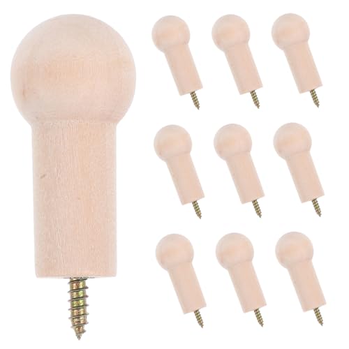 KONTONTY Decorative Wooden Coat Hooks Wall Mounted Hooks for Door for Hanging Utensils