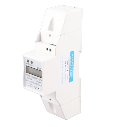 Image of Single Phase Energy Meter Din Rail Electric Meter AC 10-40A Digital LCD KWh for Electricity Usage Monitor 120 230V