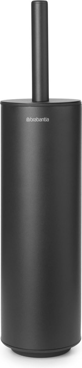 Brabantia - Mindset Toilettenbürste & Halter - Borstenbürste - Schützender Stahlgriff - Korrosionsbeständig - Badezimmerzubehör - Infinite Grey - 42 x 11 x 9,6 cm