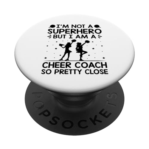 Cheerleading Coach Cheer Coach Cheerleader Cheer Training PopSockets Swappable PopGrip, Black