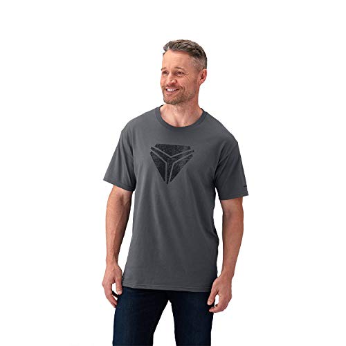 Slingshot Mens Short-Sleeve Vintage Graphic T-Shirt with Slingshot Shield - 2XL Gray/Black