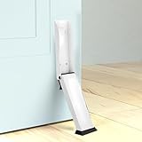 CashMuch Puerta S abatible, instalación sin taladro, acero inoxidable con patas de goma para suelos de hormigón, vil, madera, azulejos y alfombras, reducción de ruido debajo de la puerta para el hogar