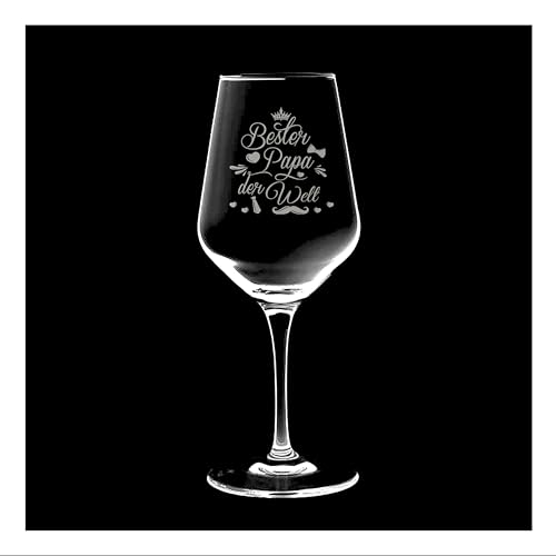 Foto von 3forCologne | Weinglas aus hochwertigen Kristallglas | Souvenir Deutschland | Geschenkidee Muttertag, Vatertag, Gastgeschenk | Geschenkbox mit Textfeld | MADE IN GERMANY, Größe:bester Papa
