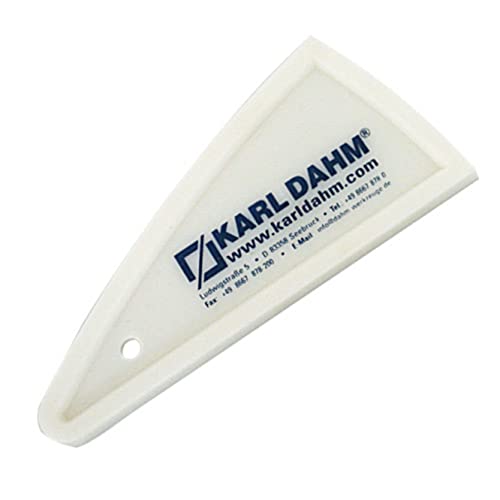 Karl Dahm Fugenspachtel 13 x 6cm I Profi Fugenglätter für enge Platzverhältnisse & Sockelverfugungen I Glättspachtel für Silikon- & Acrylfugen – 10577