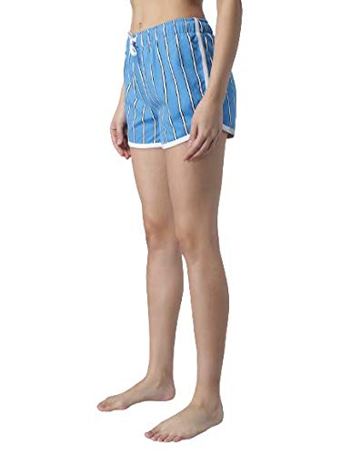 Image of KOTTY Cotton Printed Women's Night Shorts (StripeBlue,34)