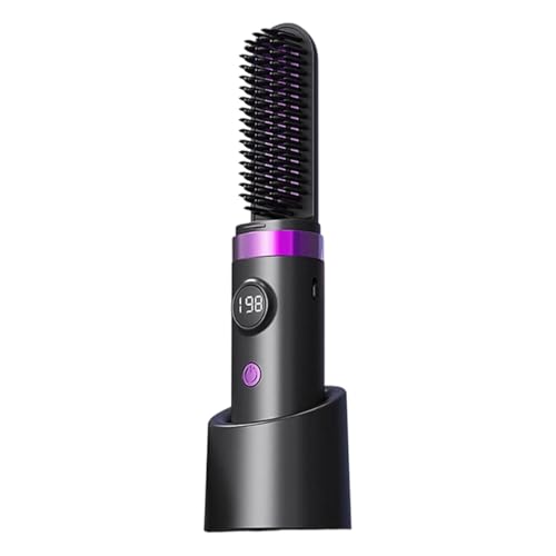 Brosse à lisser sans fil idéale en voyage avec son socle de recharge pratique