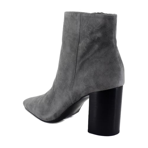 Steve Madden Women's Aidan Ankle Boot, Grey Suede, 8