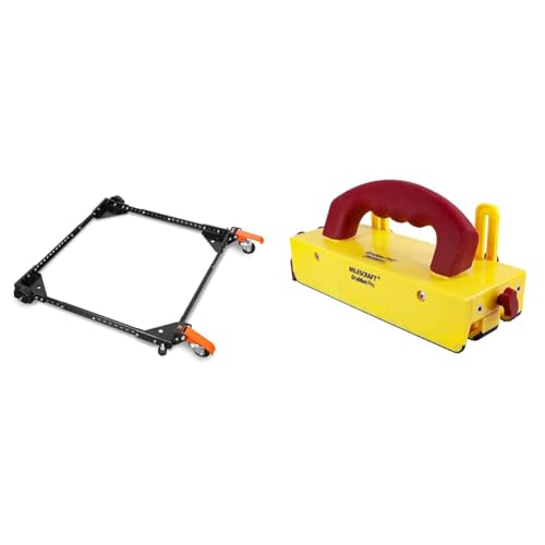 Image of WEN 500-Pound Capacity Mobile Base for Tools Bundle with Milescraft GrabberPRO Push Block for Table Saws and Jointers