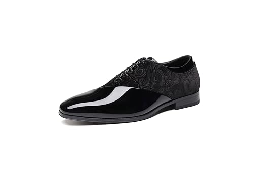 TYNDALL Mens Classic Oxford Modern Formal Lace Up Dress Shoes Wedding Shoe Black