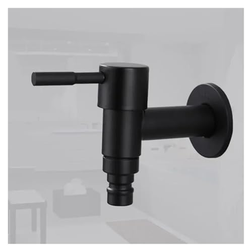 Robinet mural en acier inoxydable noir style-b pour lavabo et extérieur