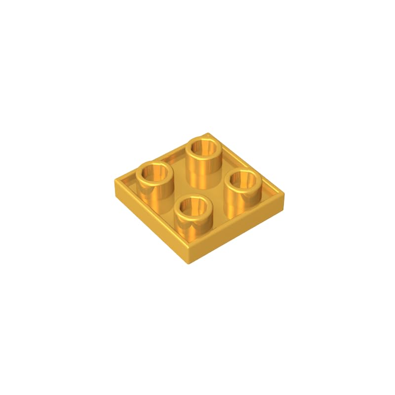 GDS-90248 2x2 Double-Sided Plate MOC Building Blocks, Metallic Gold, 50 PCS — image 1