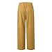 Corduroy Pants Women Casual High Waist Elastic Straight Leg Pants Plus Size Loose Comfy Vintage Trousers with Pockets（1-Yellow,XX-Large）