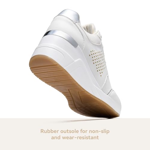 Image of Cestfini Wedge Sneakers for Women - Wedge Tennis Shoes Non-Slip Women Fashion Sneakers