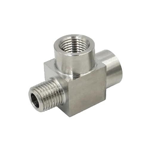 Conector T de acero inoxidable 304 BSPP 1/2 resistente a alta presión 2