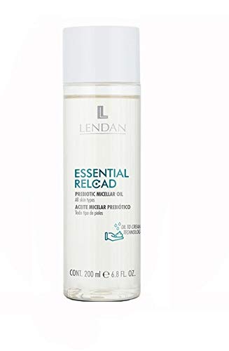 Lendan - Facial Cleansing Oil - Essential Reload - 200 ml - Micellar Prebiotic Oil - for All Skin Types - Removes Makeup and Impurities - Hydrates and Calms Skin