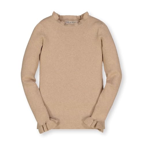 Image of Hope & Henry Girls' Long Sleeve Rib Knit Sweater Top