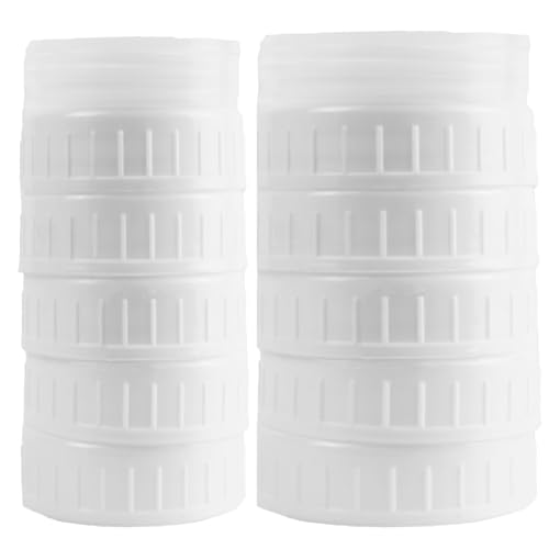Plastic Mason Jar Lids BPA Free Canning Lids with Silicone Grommets, 10 Regular Mouth & 10 Wide Mouth, Leak Proof Food Grade Storage Cap Anti-Scratch Resistant Surface (white(10+10)) by youguobeier - Used condition - CA$12.95