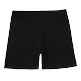 ガールズ オーバーパンツ 見せパン ダンスパンツ 練習着 綿混 3分丈 スパッツ 無地 女の子 女児 キッズ 下着 ショーツ 通気性 通学 通園 コットン black 120