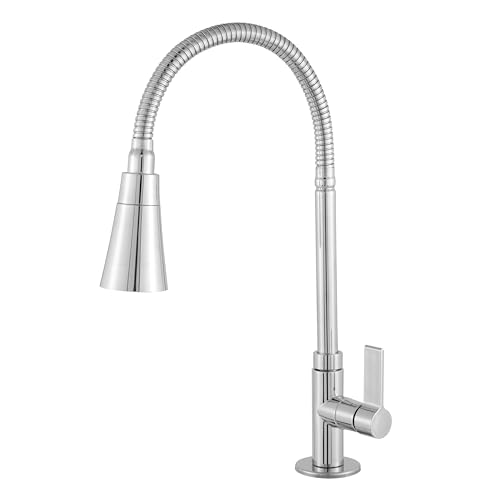 Torneira de Cozinha Gourmet Bancada Pia Flexível 1/4 de Volta Cromada ABS