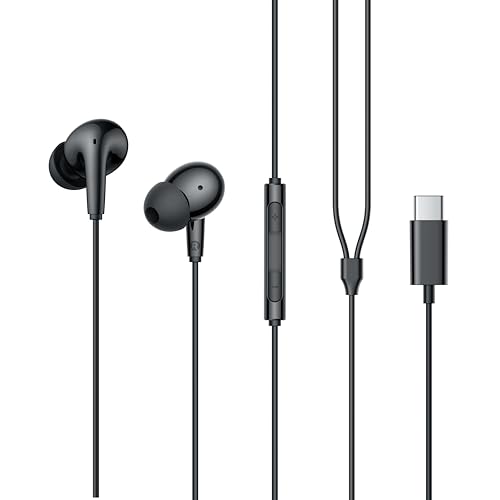Image of Edifier P230 USB-C Wired Earphones, Hi-Res Audio, 12.4mm Dynamic Driver, IP54 Water Resistant, Black