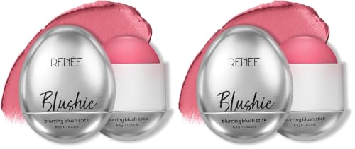 Image of RENEE Blushie Blurring Blush Stick | Buildable Formula With Soft-Focus Matte Finish | Lightweight, Long-Lasting, Easily Blendable | With Hyaluronic Acid, Peptides & Vitamin E- Bubble Gum | 6.5g
