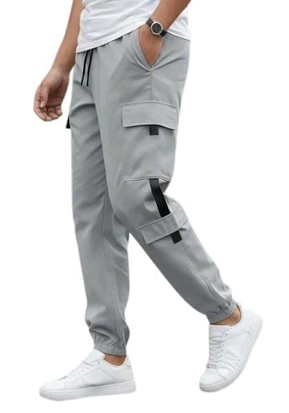 dwiden Men’s Spandex Track Cargo Pants – Stretchable Joggers with Side Pockets for Casual Wear-picture-11