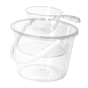 VALICLUD 1 Satz Transparenter Wassereimer mit Griff