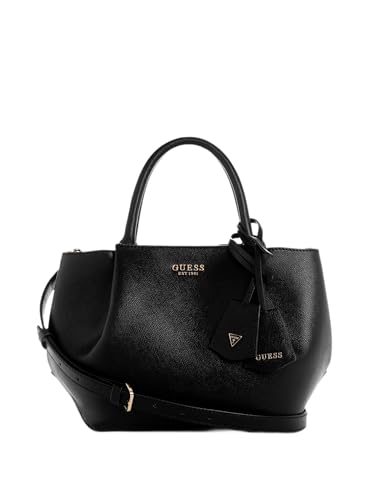 GUESS Girlfriend Satchel Sac à main élégant pour femme noir
