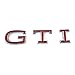 Volkswagen 2G0853675JJZQ Schriftzug GTI Emblem Logo Aufkleber rot/chrom glänzend