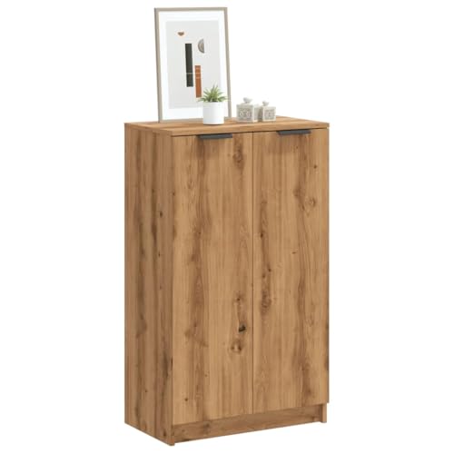 BOWEKAM Muebles, armarios y almacenamiento, zapatero de roble artificial, 59 x 35 x 100,5 cm, madera de ingeniería