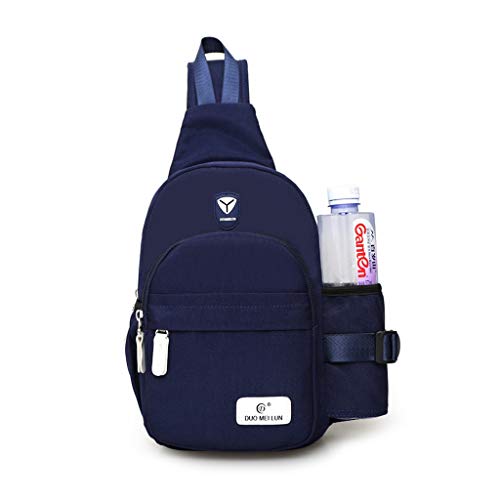 Spencer Canvas Sling Bag for Men & Women - Chest Shoulder Bag Unbalance Crossbody Backpack Daypack for Gym Travel Hiking Outdoor (Blue)2