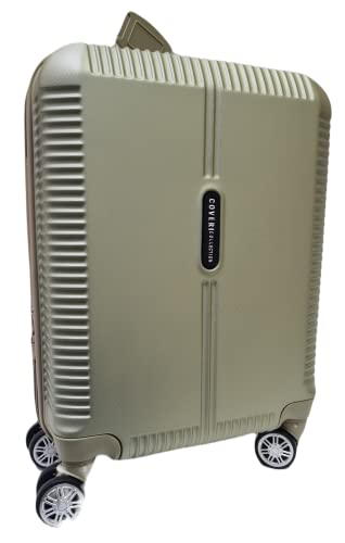 COVERI COLLECTION Trolley Bagaglio a Mano Espandibile 55x39x20 8 Ruote Ryanair EasyJet (Verde)